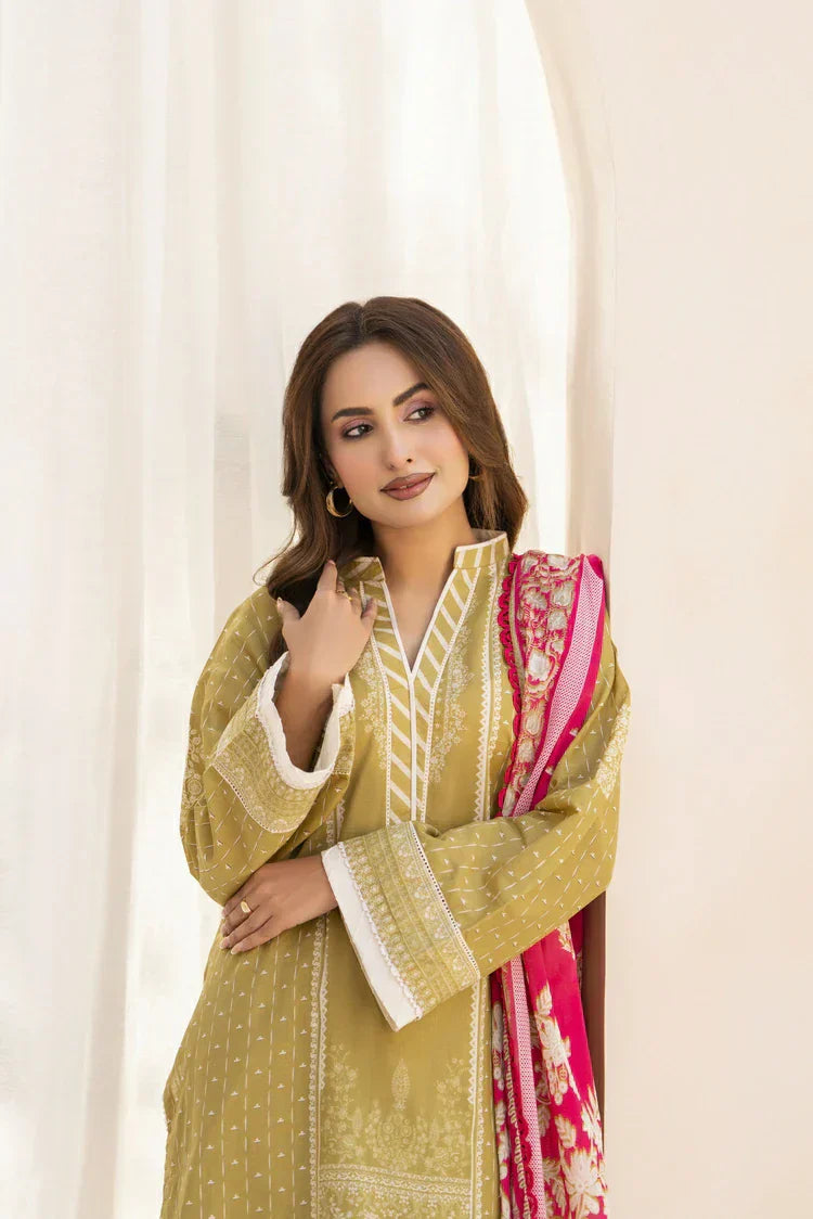 3-PC Unstitched Printed Lawn Suit