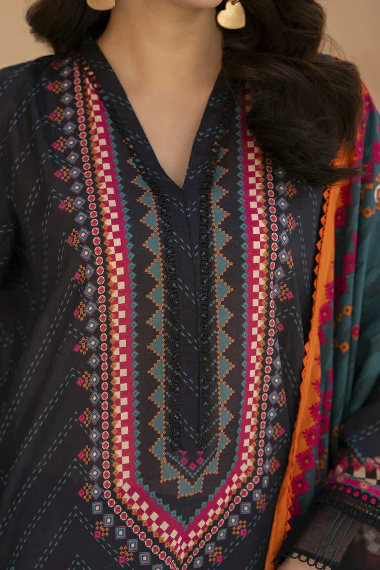 3-PC Unstitched Printed Lawn Suit