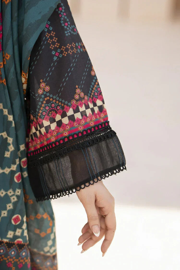 3-PC Unstitched Printed Lawn Suit