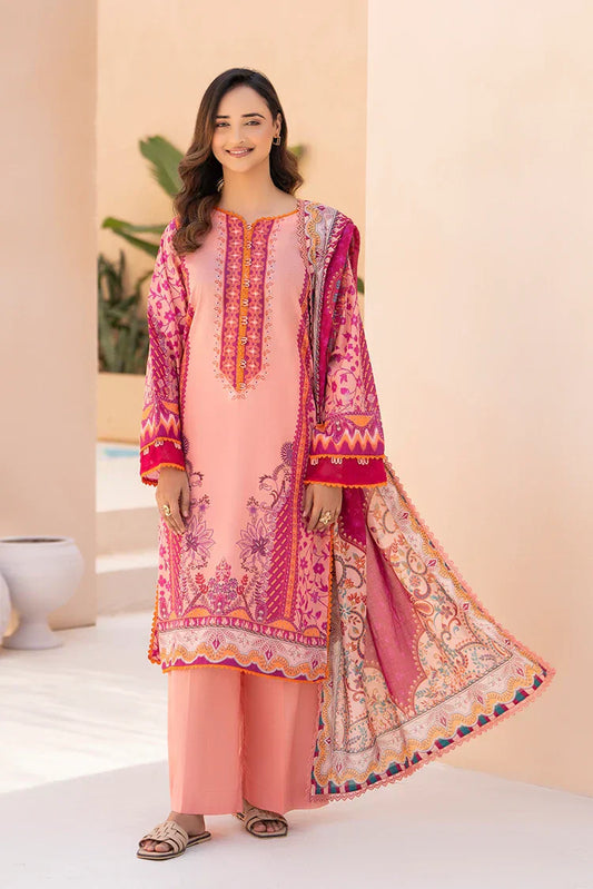3-PC Unstitched Printed Lawn Suit