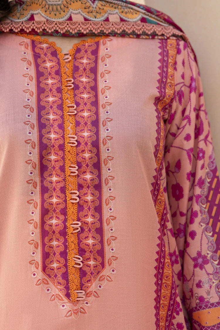 3-PC Unstitched Printed Lawn Suit