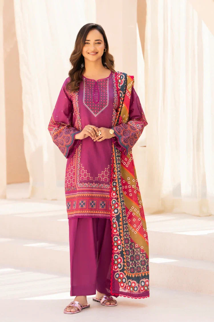 3-PC Unstitched Printed Lawn Suit