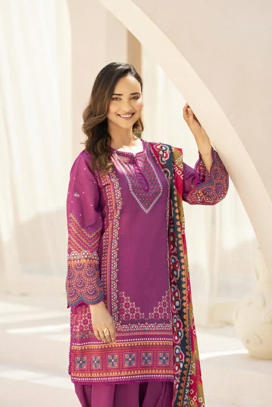 3-PC Unstitched Printed Lawn Suit