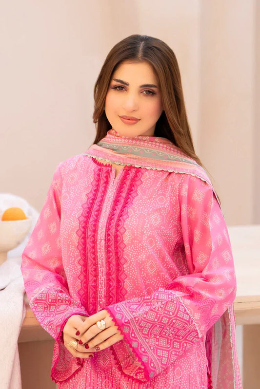 3-PC Unstitched Printed Lawn Suit