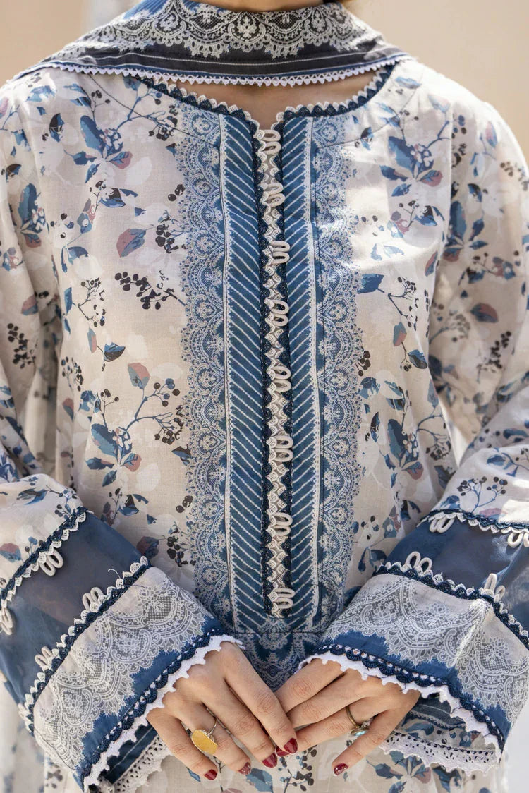 3-PC Unstitched Printed Lawn Suit