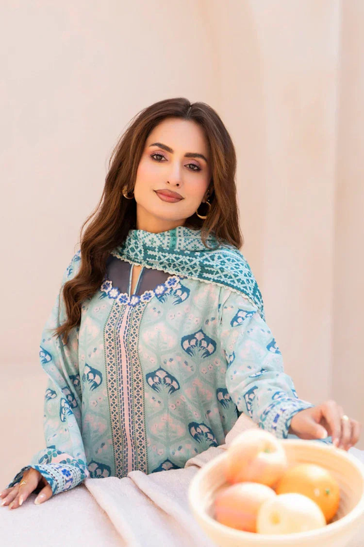 3-PC Unstitched Printed Lawn Suit