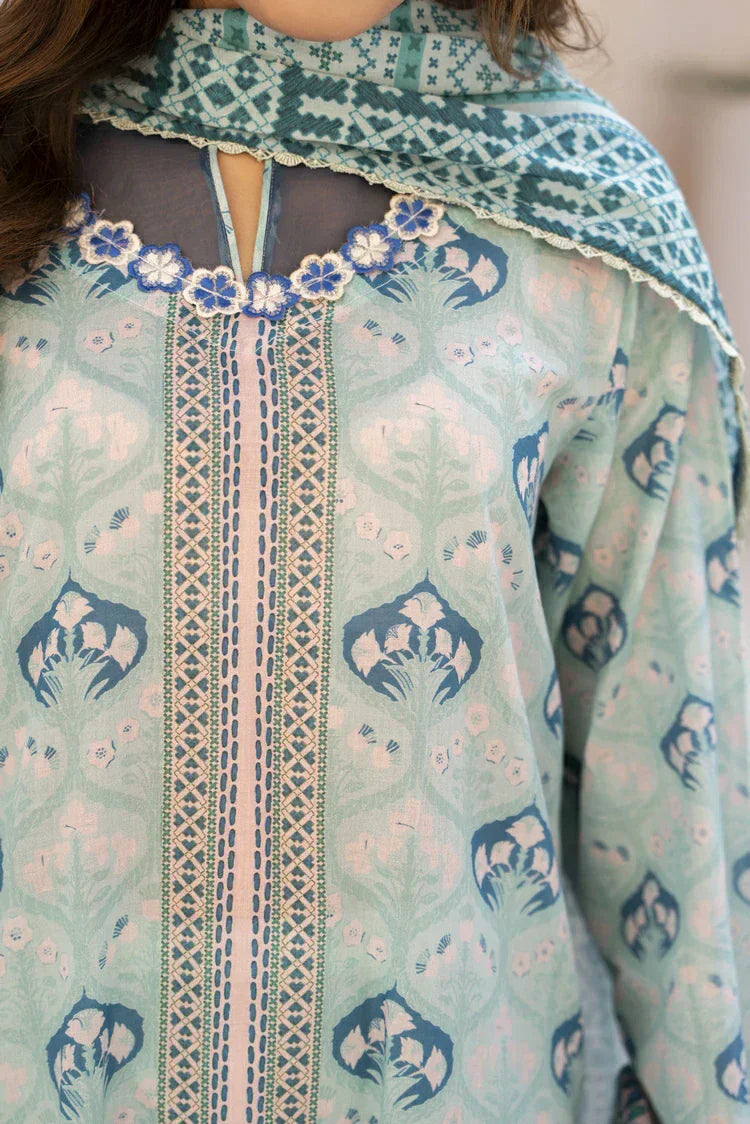 3-PC Unstitched Printed Lawn Suit