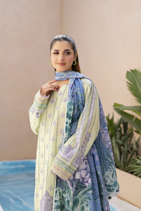 3-PC Unstitched Printed Lawn Suit