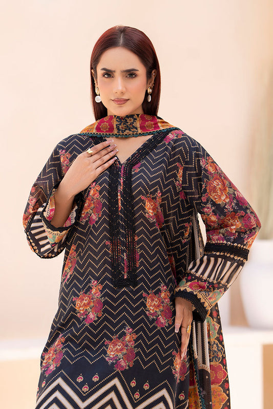 Ellena - 3-PC Unstitched Printed Lawn Suit