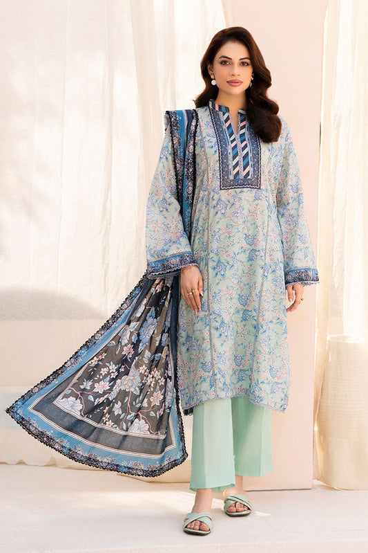 Ellena - 3-PC Unstitched Printed Lawn Suit