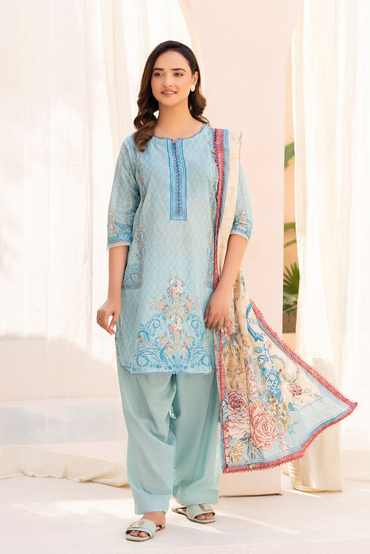 Ellena - 3-PC Unstitched Printed Lawn Suit