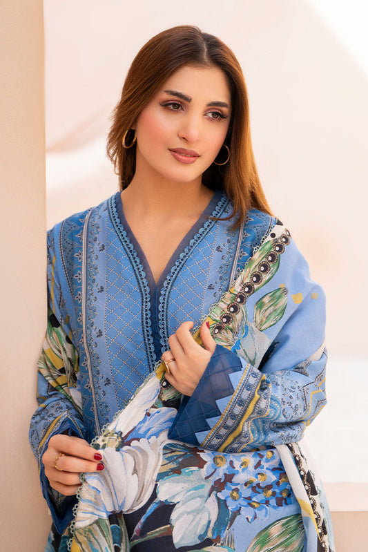 Ellena - 3-PC Unstitched Printed Lawn Suit