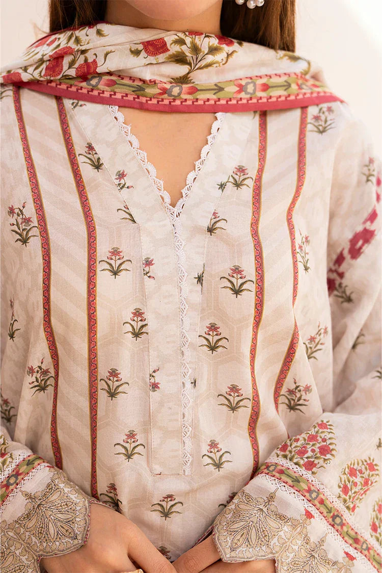 3-PC Unstitched Printed Lawn Suit
