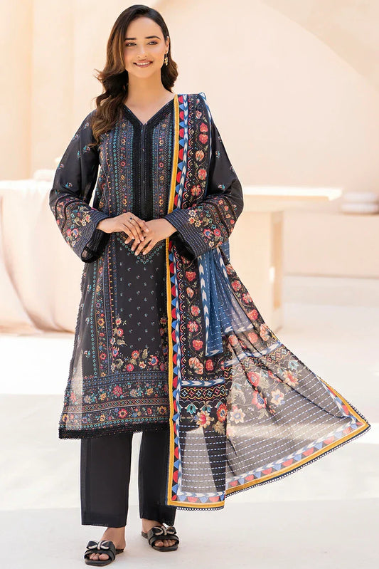 3-PC Unstitched Printed Lawn Suit