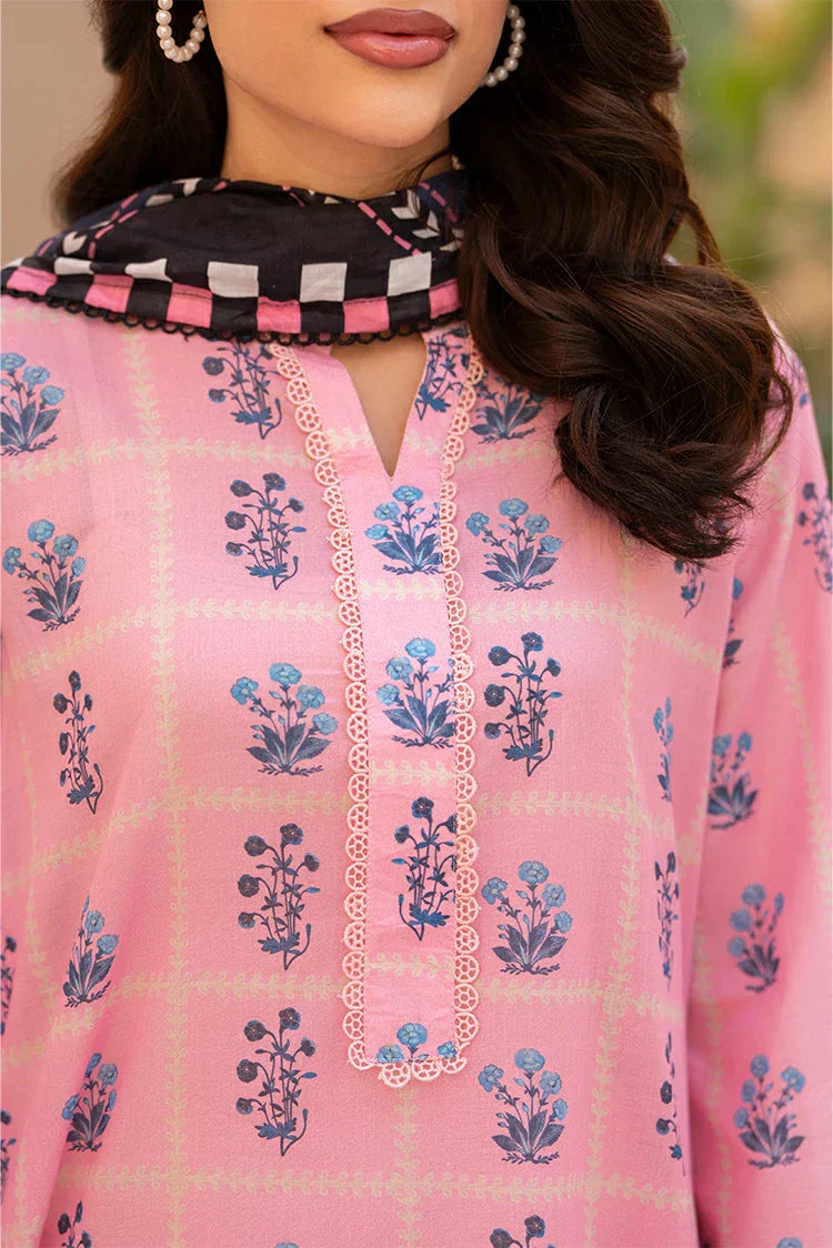 3-PC Unstitched Printed Lawn Suit