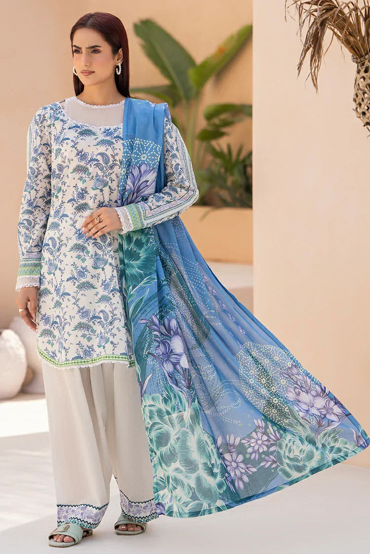 3-PC Unstitched Printed Lawn Suit