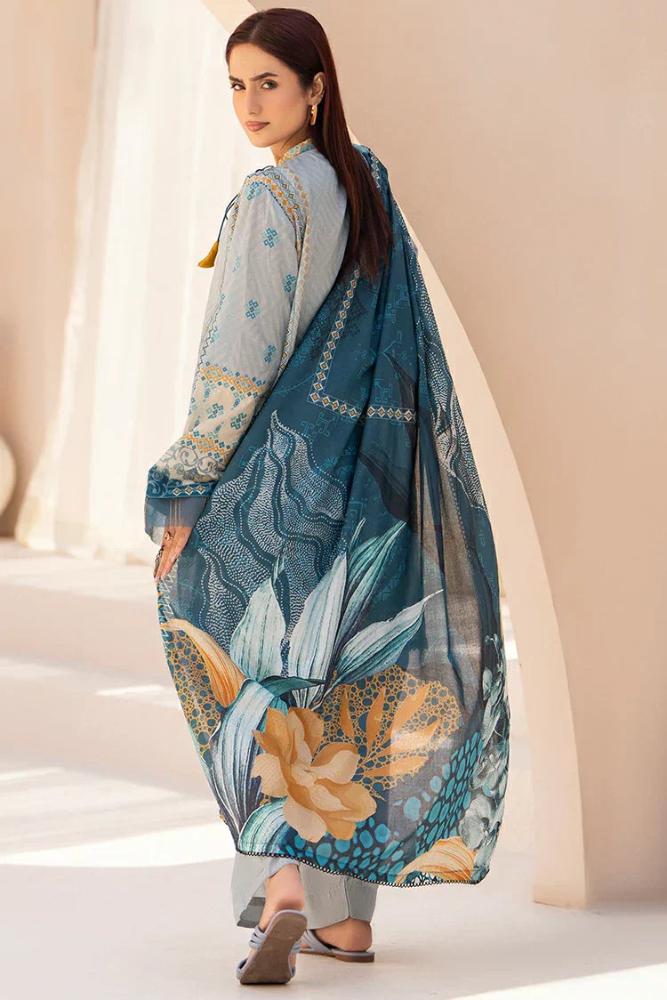 3-PC Unstitched Printed Lawn Suit