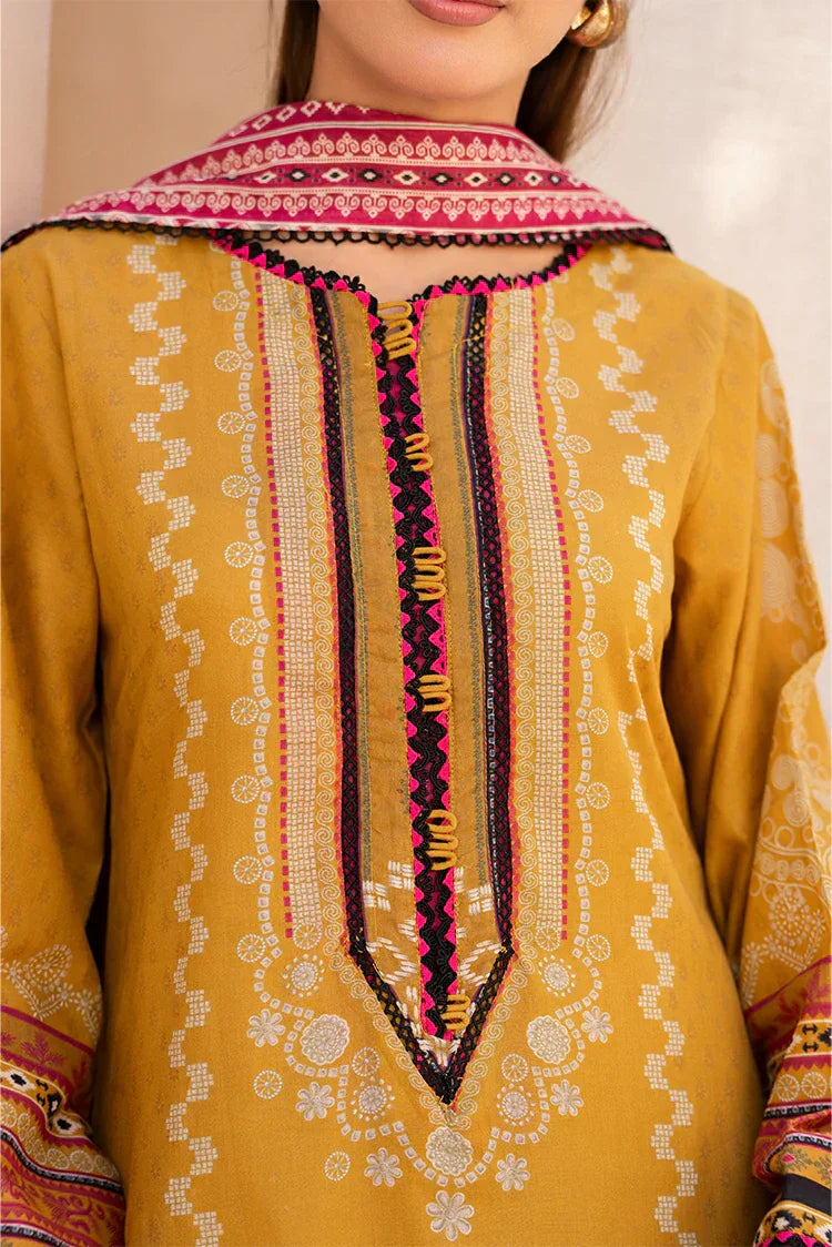 3-PC Unstitched Printed Lawn Suit