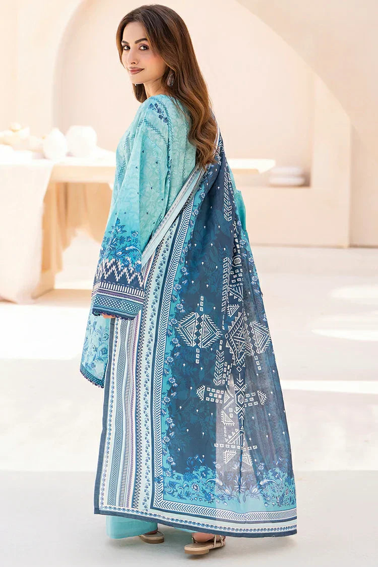 3-PC Unstitched Printed Lawn Suit