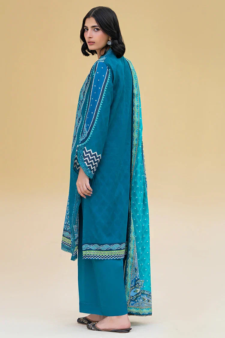 3-PC Unstitched Printed Lawn Suit