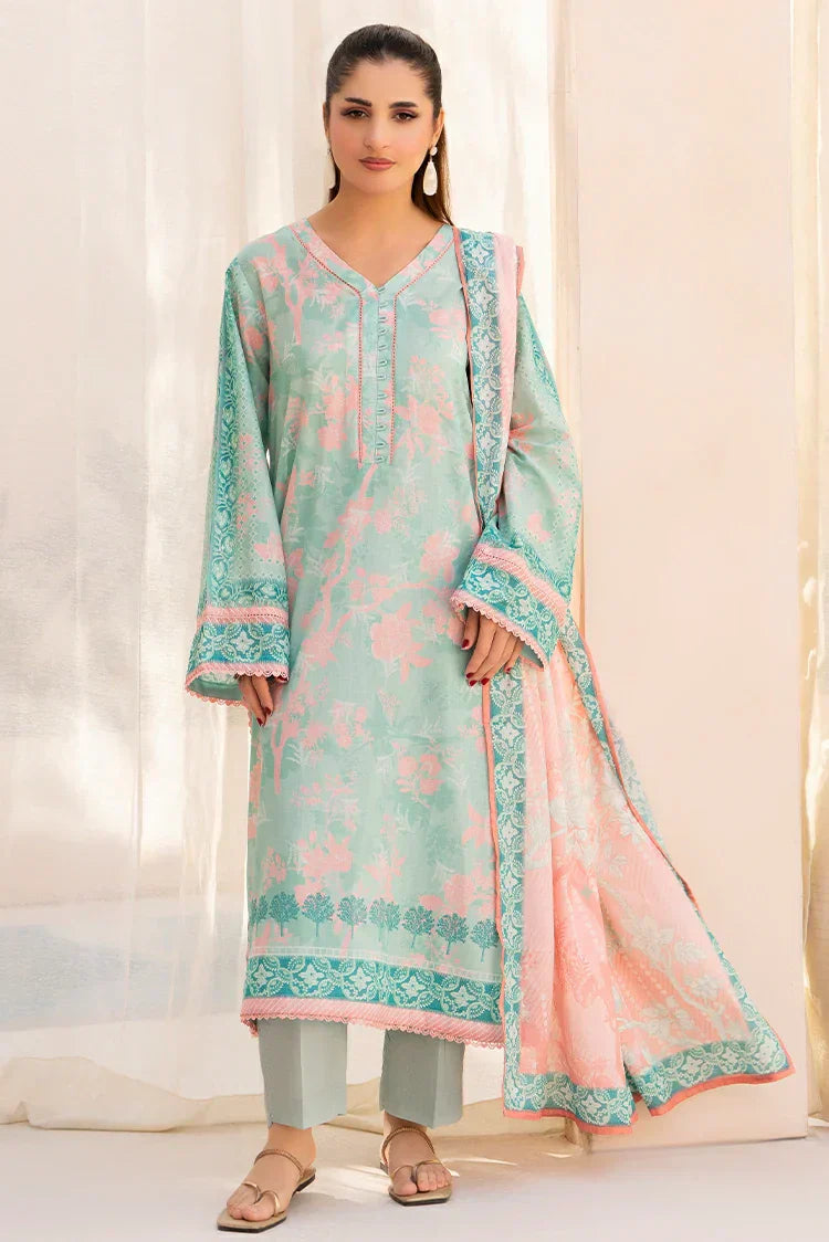 3-PC Unstitched Printed Lawn Suit