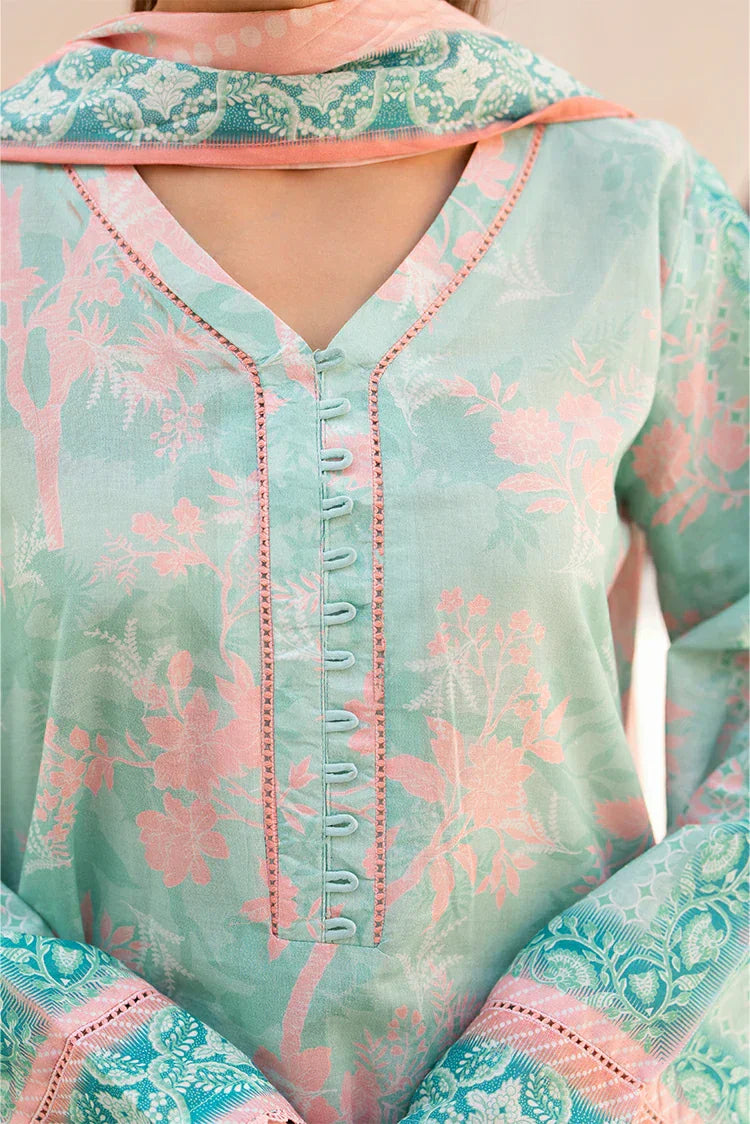 3-PC Unstitched Printed Lawn Suit