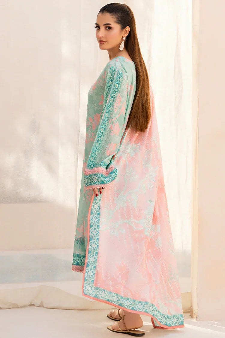 3-PC Unstitched Printed Lawn Suit