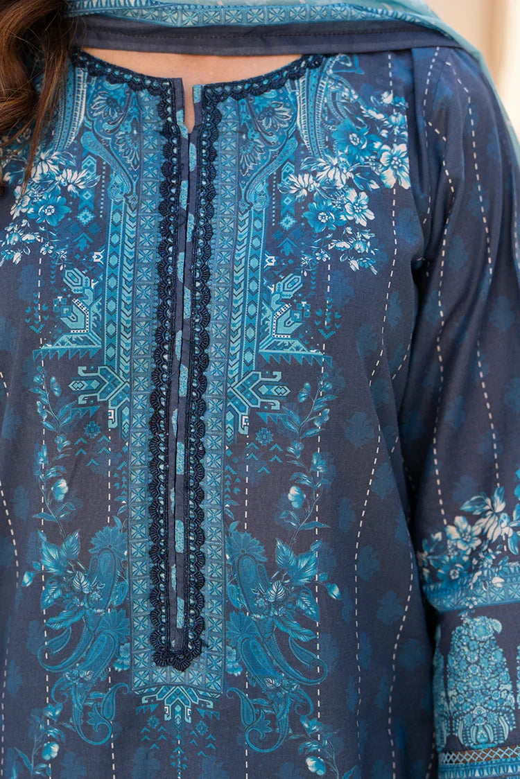 3-PC Unstitched Printed Lawn Suit