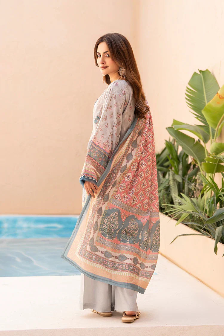 3-PC Unstitched Printed Lawn Suit