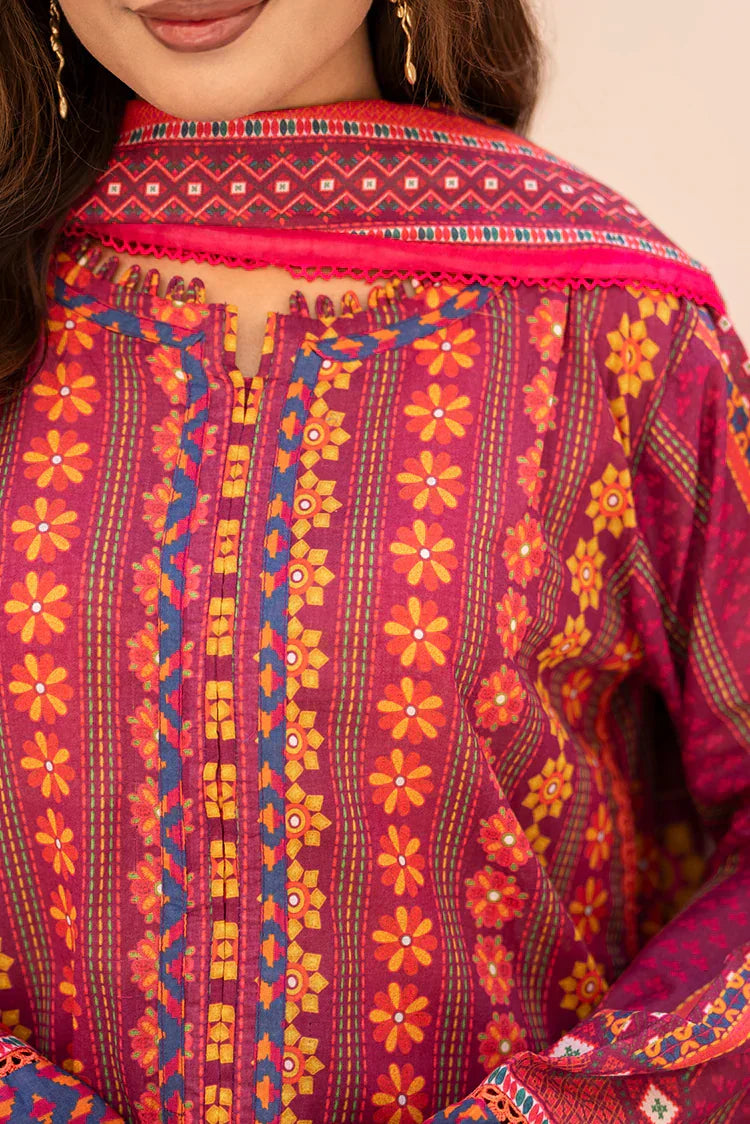 3-PC Unstitched Printed Lawn Suit