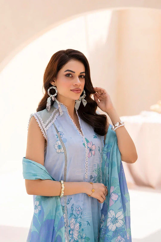 3-PC Unstitched Printed Lawn Suit