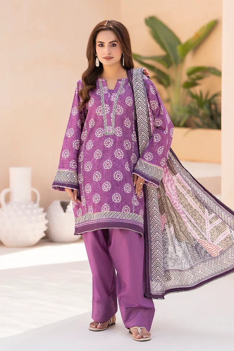 3-PC Unstitched Printed Lawn Suit