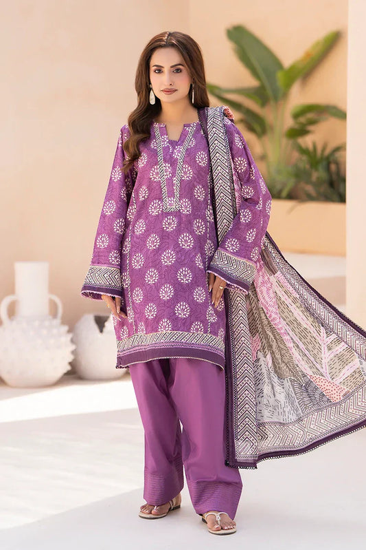 3-PC Unstitched Printed Lawn Suit