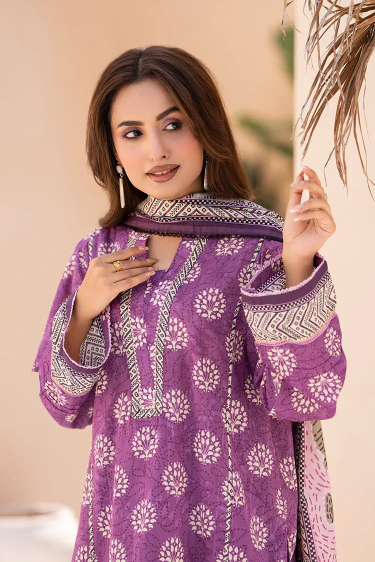 3-PC Unstitched Printed Lawn Suit