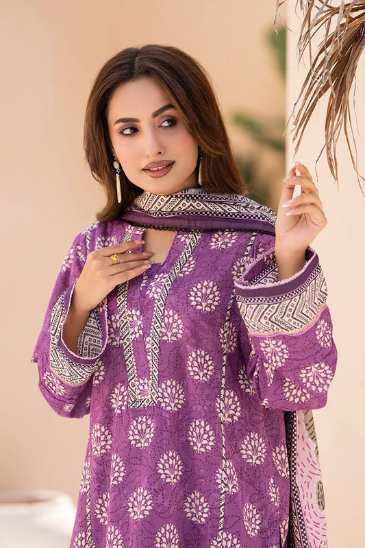 3-PC Unstitched Printed Lawn Suit