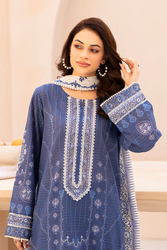 Ellena - 3-PC Unstitched Printed Lawn Suit