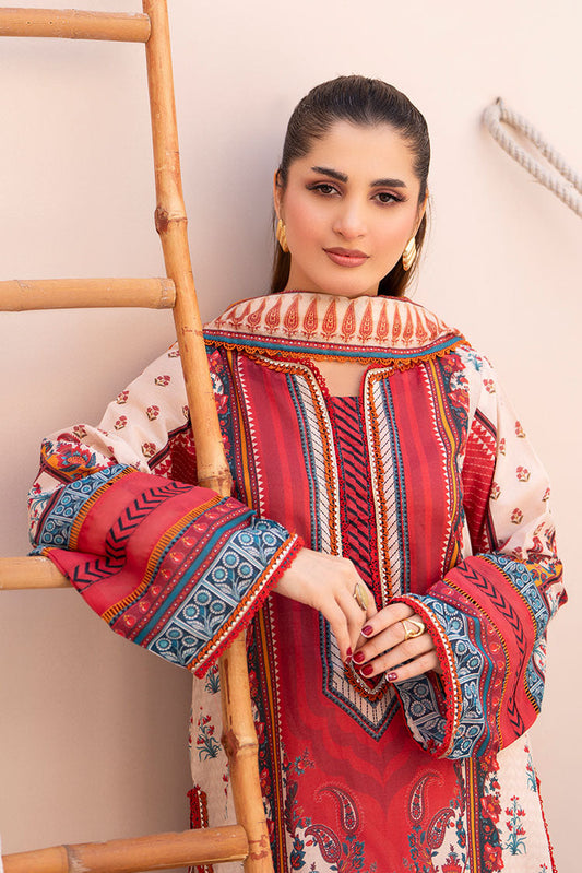 Ellena - 3-PC Unstitched Printed Lawn Suit
