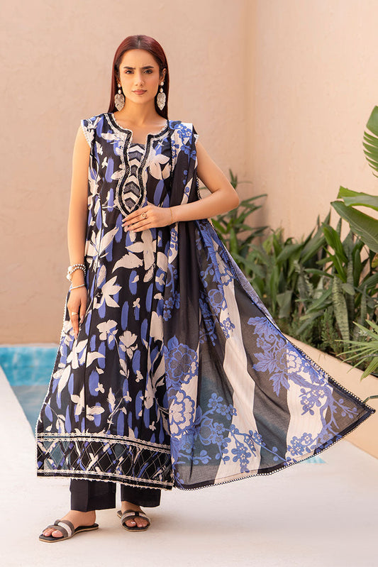 Ellena - 3-PC Unstitched Printed Lawn Suit
