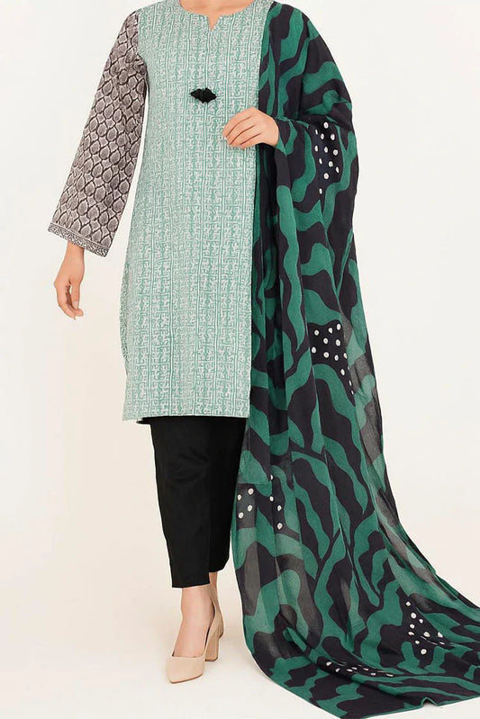 6Teen - 3 Piece - Green Geometric Print