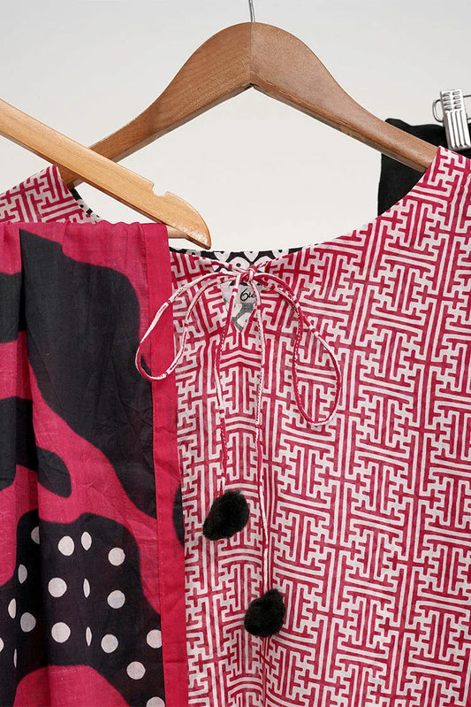 6Teen - 3 Piece - Pink Geometric Print