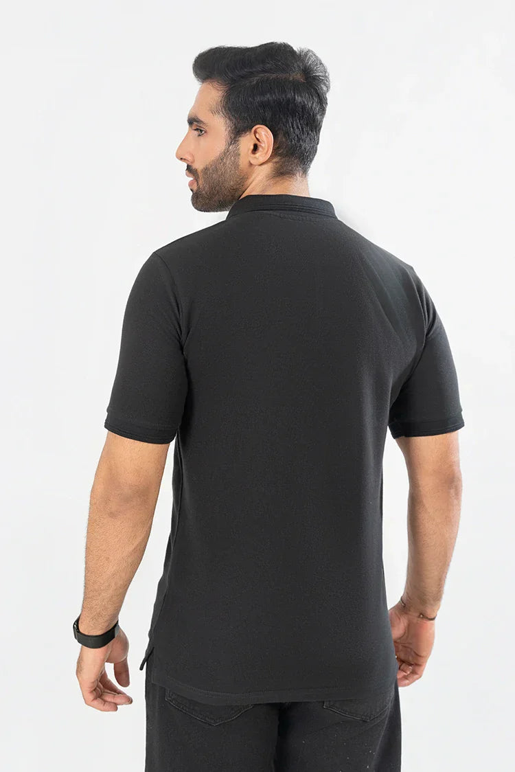 Picture of SA Pret - Black Polo Shirt - Available at Raja Sahib