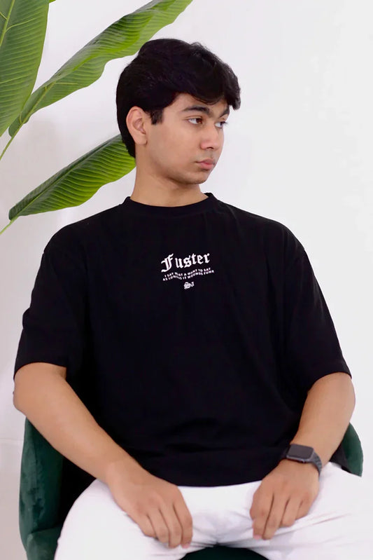 Picture of SA Pret - Black Oversized T Shirt - Available at Raja Sahib
