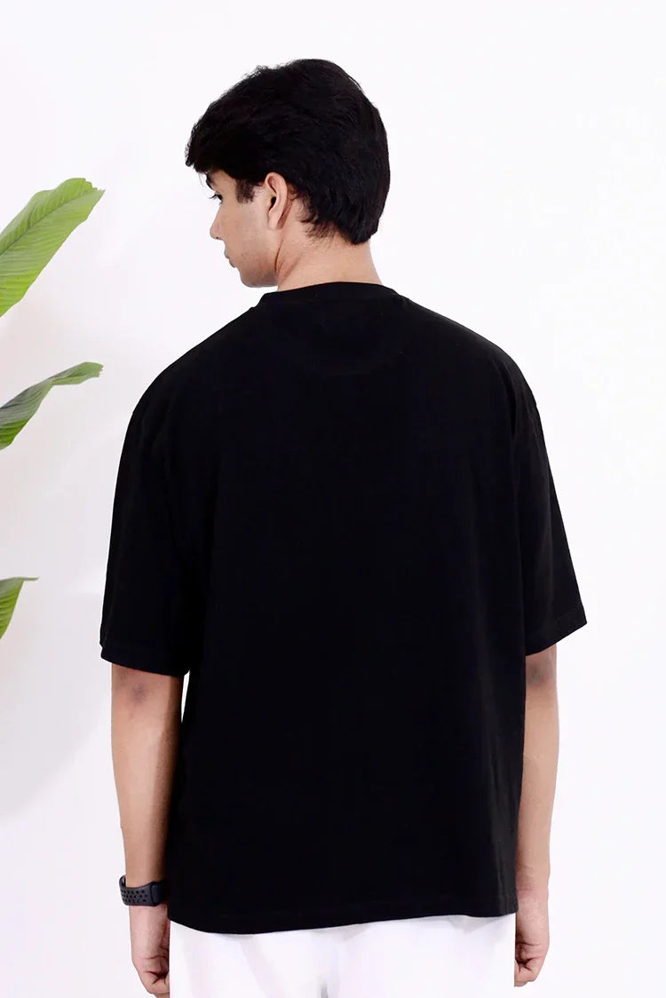 Picture of SA Pret - Black Oversized T Shirt - Available at Raja Sahib