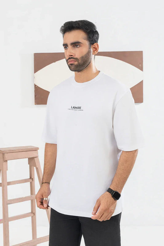 Picture of SA Pret - White Oversized T Shirt - Available at Raja Sahib