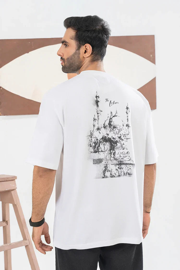 T Shirts Raja SA Pret - White Oversized T Shirt – Raja Sahib Intl