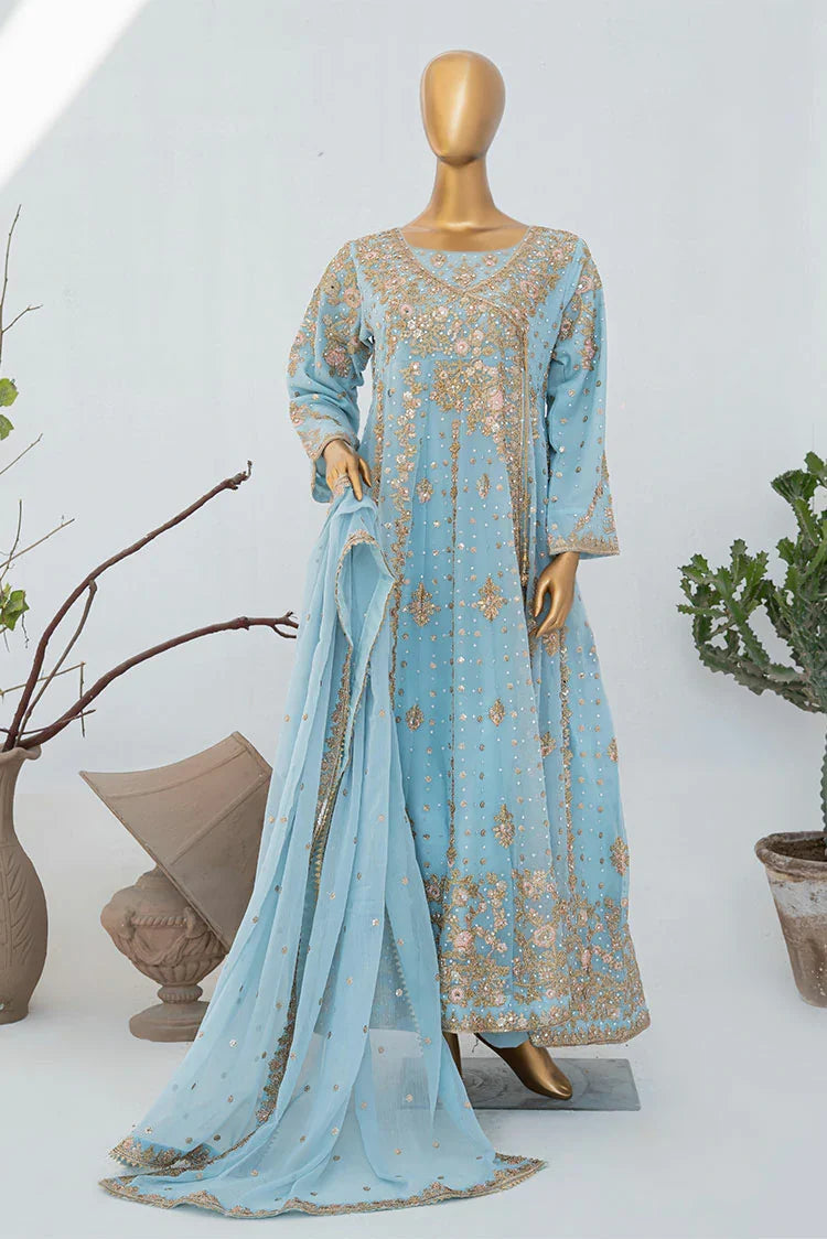 Saira Sultana - Andaaz - Mahira - Ice Blue – Raja Sahib Intl