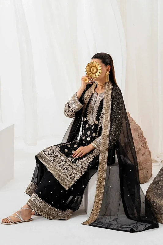 Saira Sultana - Zimal - Black - 4 Piece