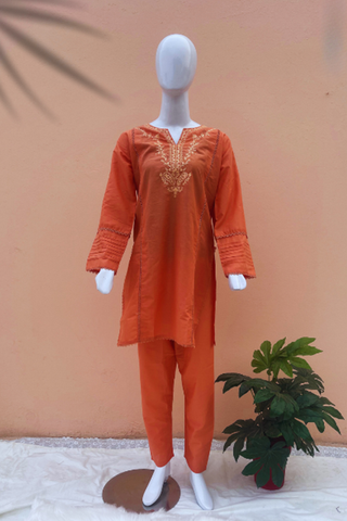 Damask - Sajni 2 PC Embroidered Pret Collection - Rang e haya