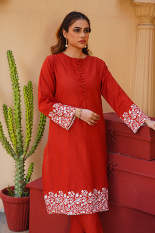 Picture of Damask - Sajni 2 PC Embroidered Pret Collection - Satrangi - Available at Raja Sahib