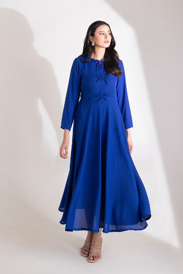 Picture of The Slay Wear - Western Top - Sapphire Dress - Available at Raja Sahib